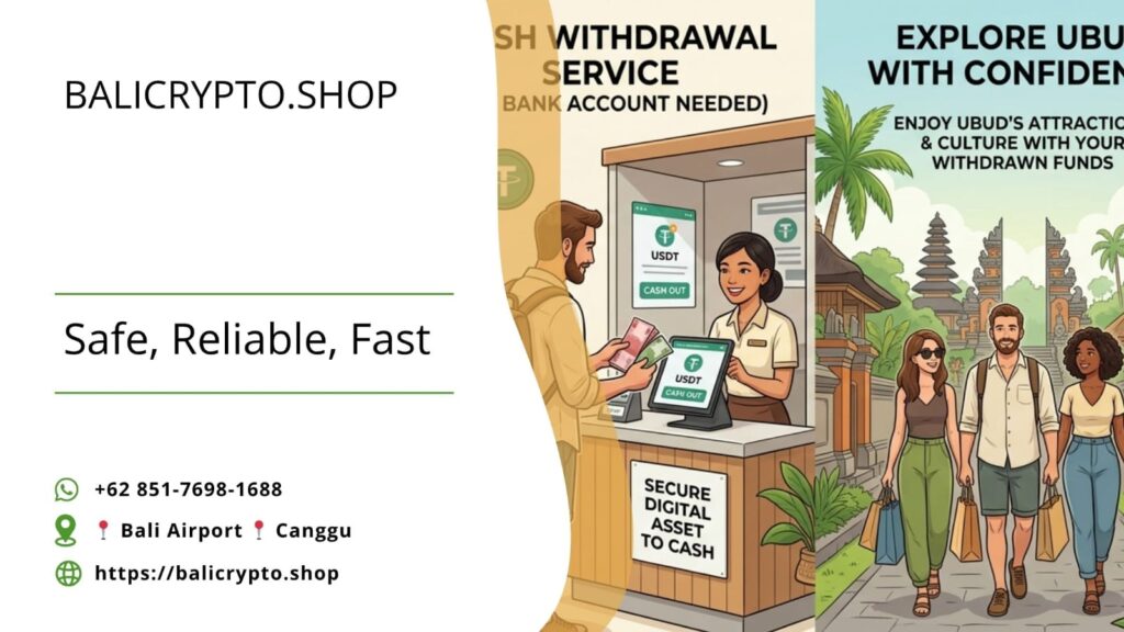 How to Withdraw USDT Around Ubud Bali Without Bank Account